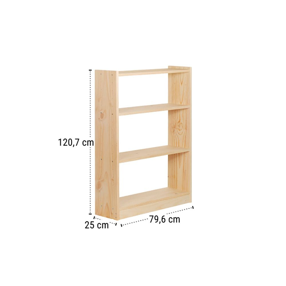 Estanteria gala 4 baldas madera de 79,6 x 25 x 120,7 cm