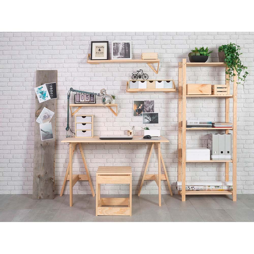 Estanteria pino serie natura sin barniz 100% pefc cert 171 x 65 x 30 cm