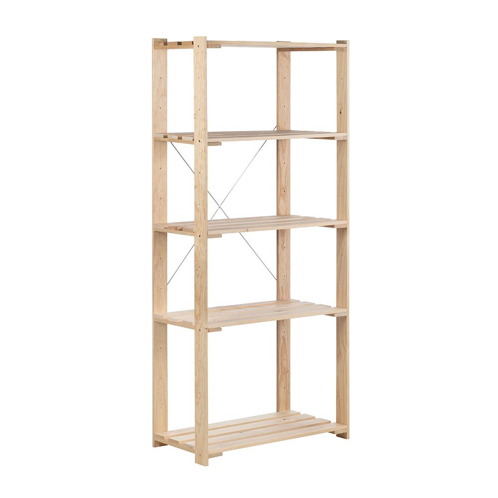 Estanteria alistonada evolution 5 pino macizo 76,5 x 38,5 x 174,5 cm