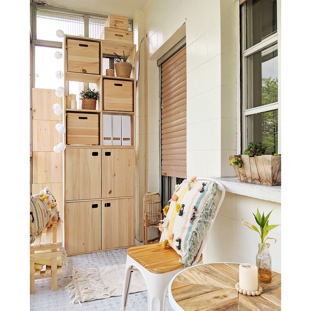 Mueble dinamic 4 puertas pino macizo 105,4 x 70,8 x 33 cm