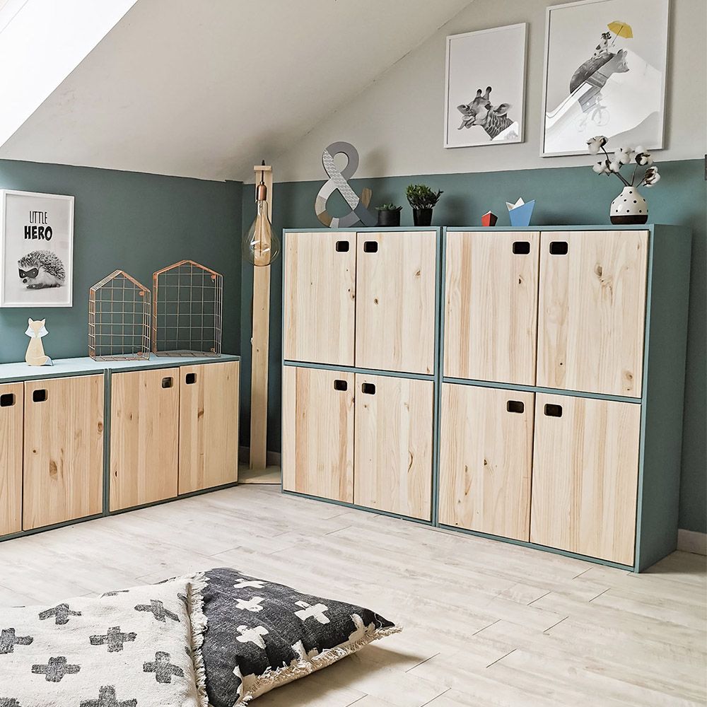 Mueble dinamic 4 puertas pino macizo 105,4 x 70,8 x 33 cm