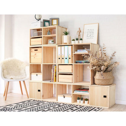Estanteria modular 3 cubos dinamic pino macizo 107 x 36,2 x 34 cm