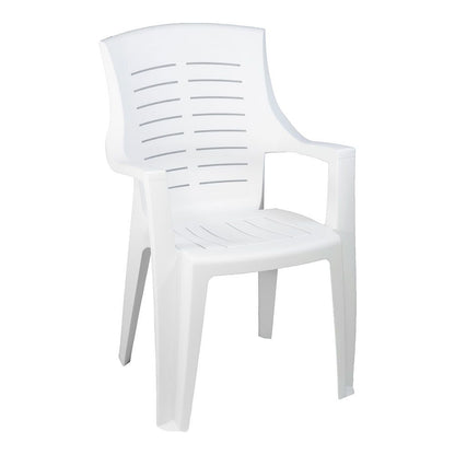 Silla apilable talia color blanco respaldo alto 55 x 60 x 91 cm