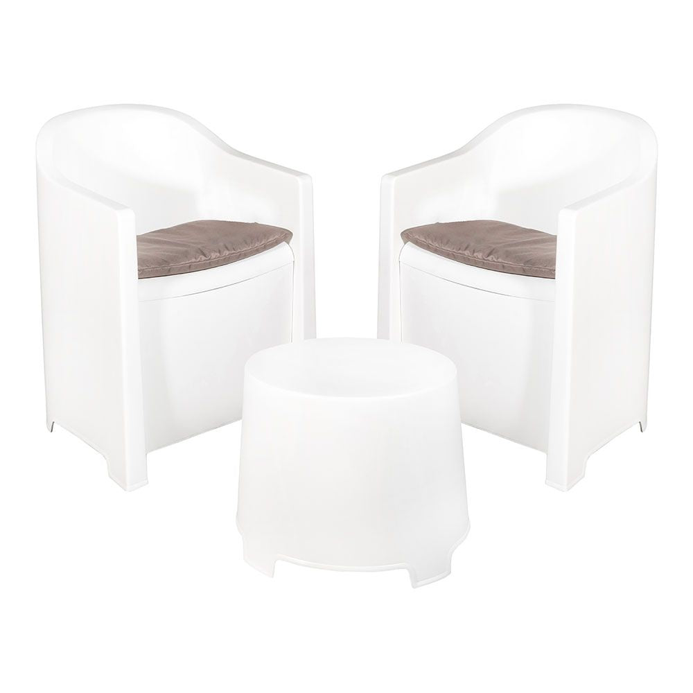 Conjunto jardín 3 piezas blanco
