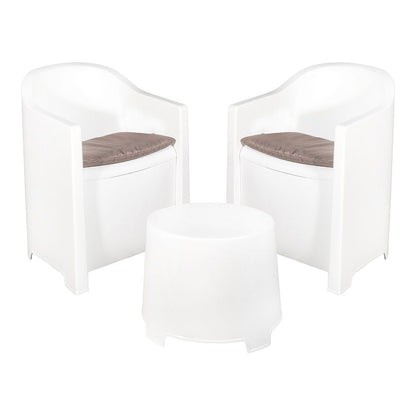 Conjunto jardín 3 piezas blanco