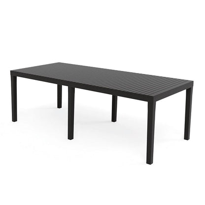 Mesa extensible indo color antracita para exterior 90 x 150 - 220 x 72 cm