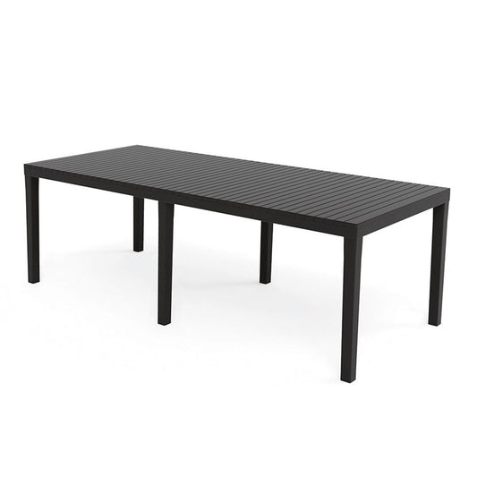 Mesa extensible indo color antracita para exterior 90 x 150 - 220 x 72 cm