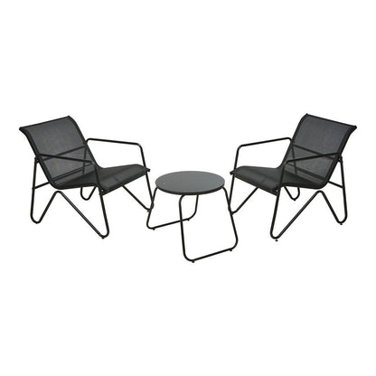 Conjunto jardín 3 piezas metal antracita