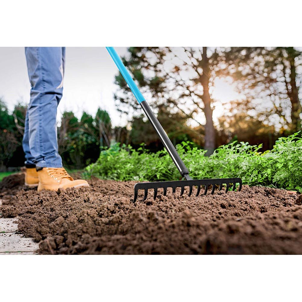 Rastrillo de acero ideal pro con 14 puas 37 x 155 cm