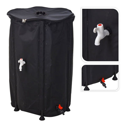 Depósito plegable recolector de agua de lluvia 250 l, ø60 x 90 cm