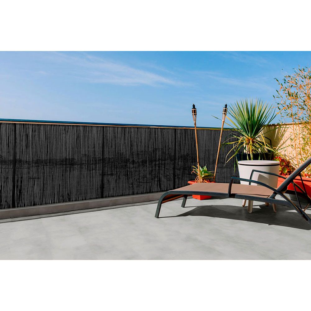 Cañizo sintético fency wick 1x3m gris-negro faura