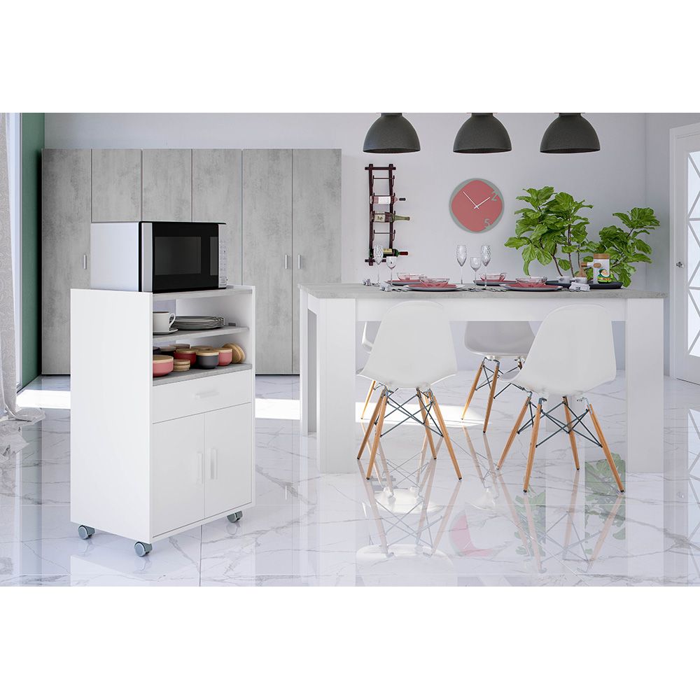 Mueble microondas 1cajón + 2puertas 59 x 40 x 92 cm tidy