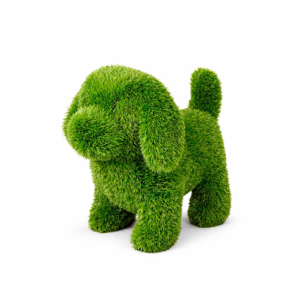 Figura de césped perro, 23 x 35 x 33 cm