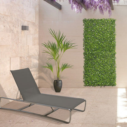 Jardín vertical color verde con flores de jazmín 50 x 50 cm, 4 uds