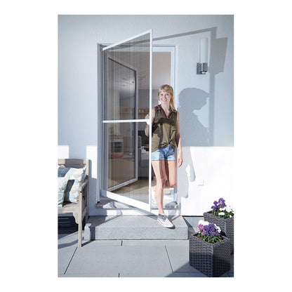 Puerta mosquitera abatible, blanca, 100 x 210 cm