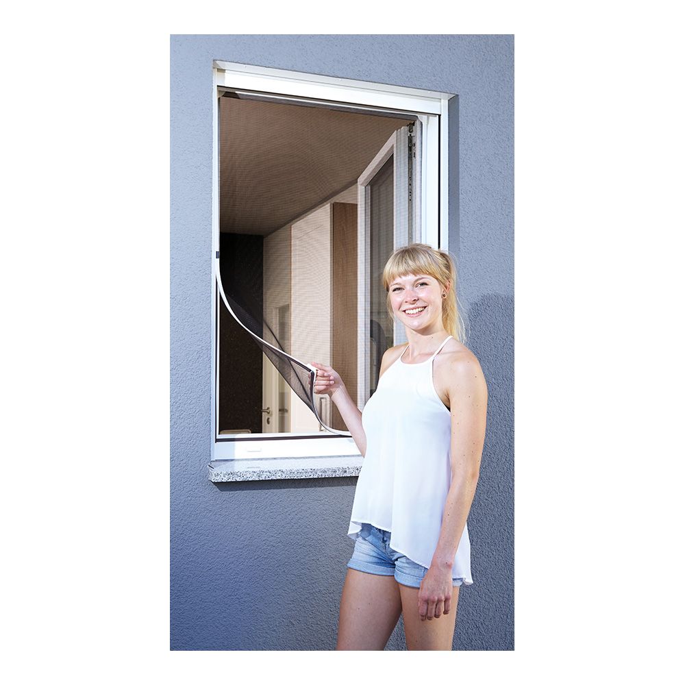 Mosquitera con marco magnético, blanca, 120 x 120 cm