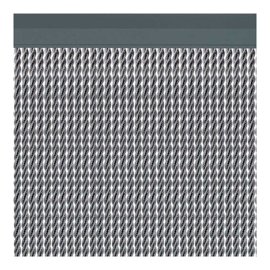 Cortina para puerta modelo manacor color plata 90 x 210 cm