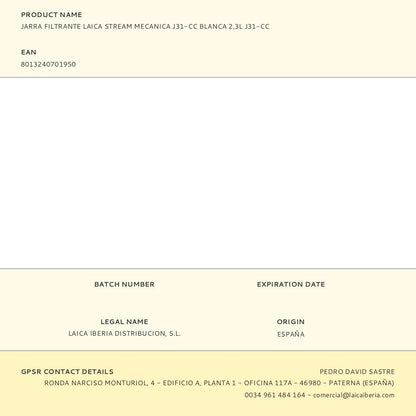 Jarra filtrante blanca j31-cc 2,3 l
