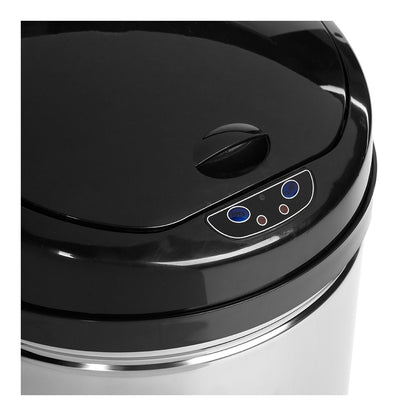 Papelera con sensor de apertura automática modelo alpha color plata/negro 42 l