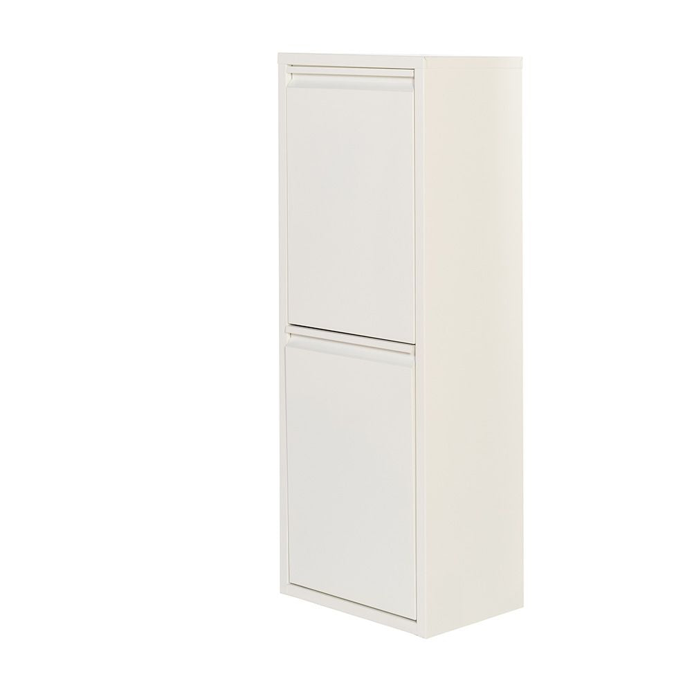 Armario metalico reciclaje 2 cajones blanco 92 x 35 x 25 cm