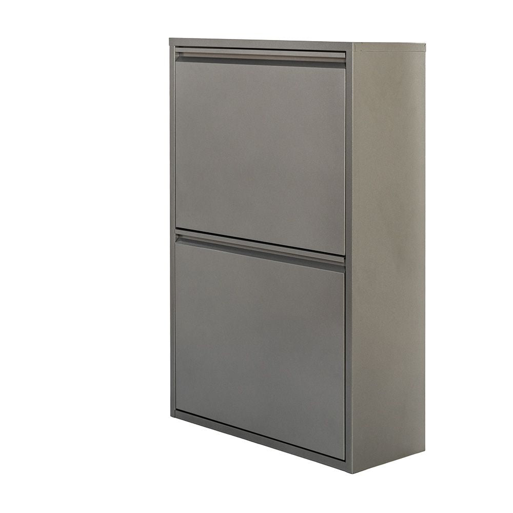 Armario metalico reciclaje 4 cajones gris 92 x 60 x 25 cm