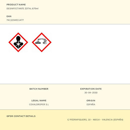 Desinfectante zotal 870ml