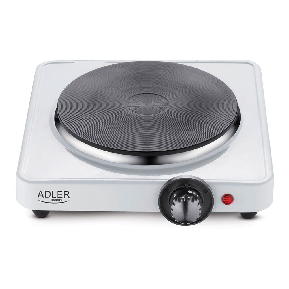 Cocina eléctrica un quemador 1500 w blanca, 25 x 28 x 7 cm