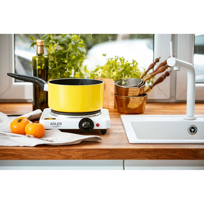 Cocina eléctrica un quemador 1500 w blanca, 25 x 28 x 7 cm