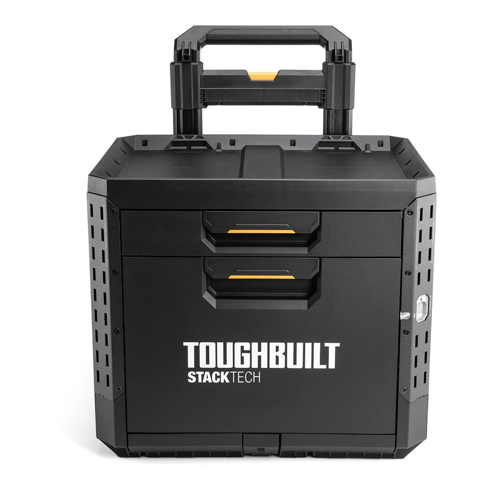 Caja de herramientas con ruedas de 2 cajones con cierre, stacktech, 53 x 40,5 x 47,7 cm