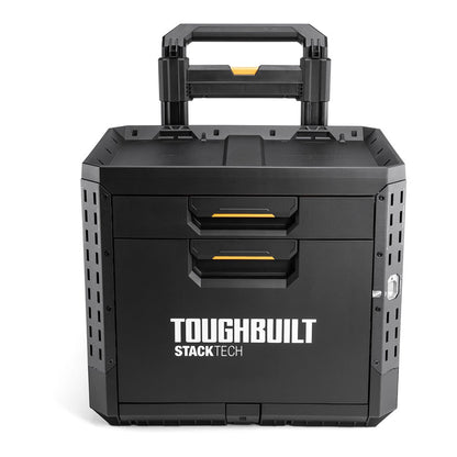 Caja de herramientas con ruedas de 2 cajones con cierre, stacktech, 53 x 40,5 x 47,7 cm
