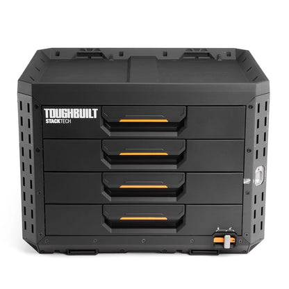 Maletín stacktech de 4 cajones con cierre - 53 x 40,5 x 39,5 cm