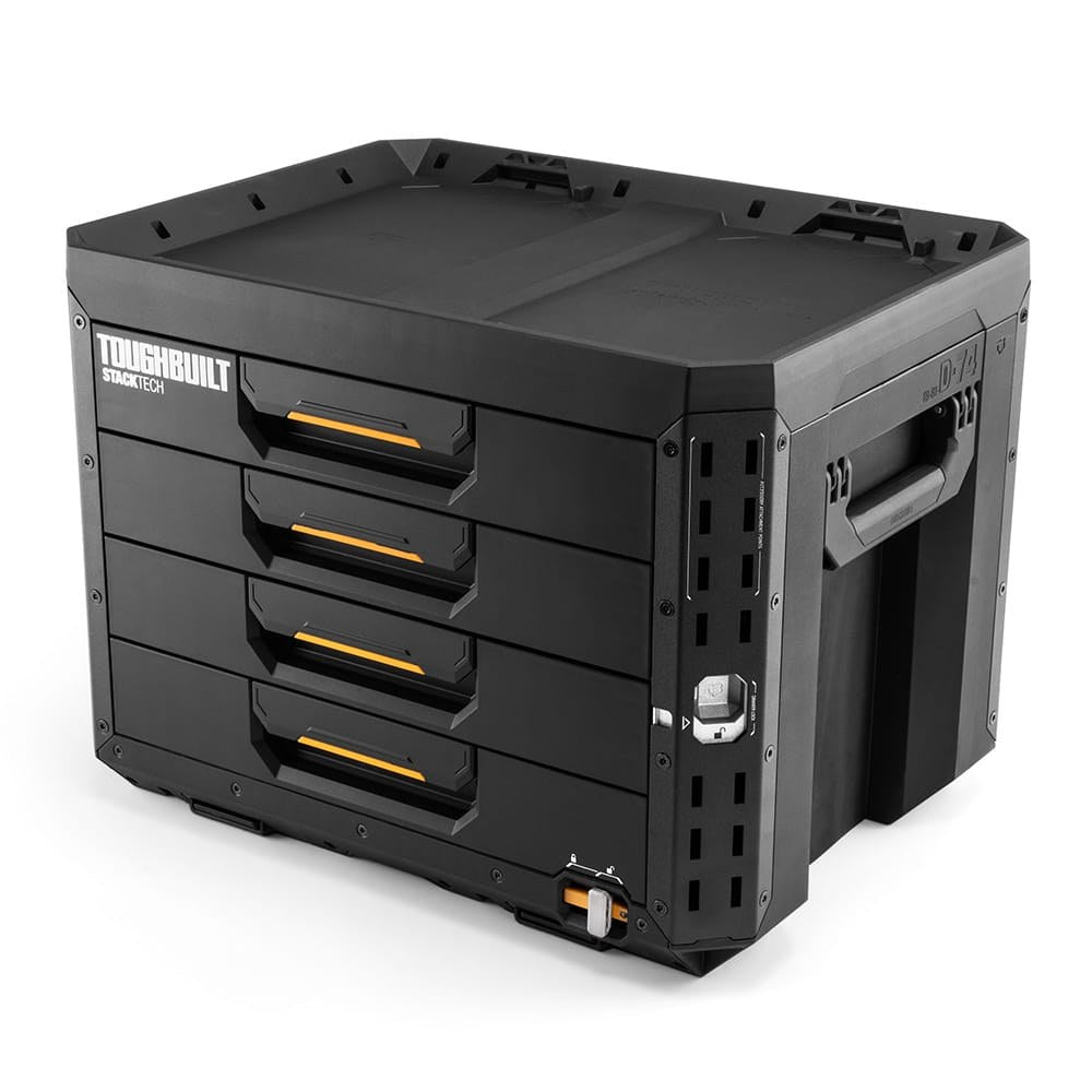 Maletín stacktech de 4 cajones con cierre - 53 x 40,5 x 39,5 cm