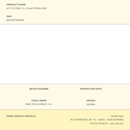 Kit cyclone l.s. 1,5mm r35964 rubi