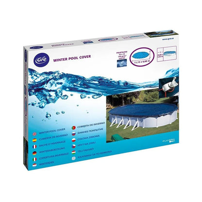 Cubierta piscina ovalada de acero 610 x 410 cm