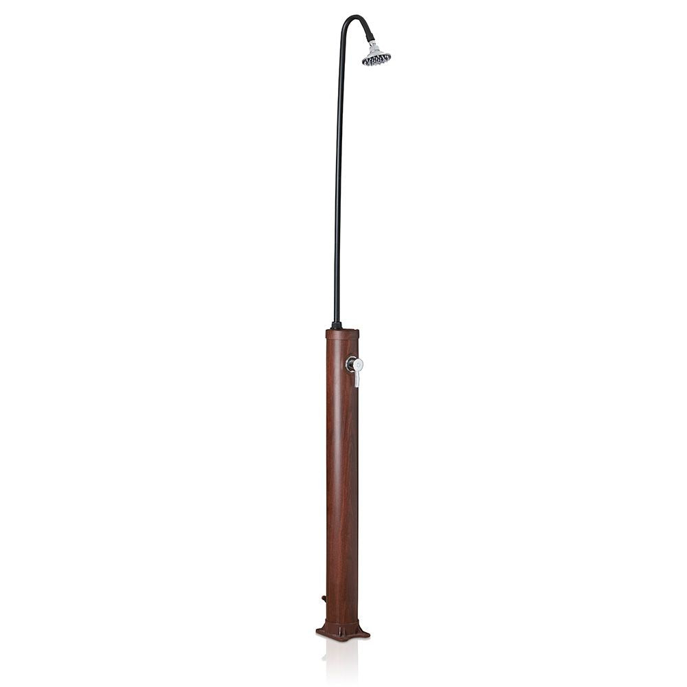 Ducha pvc aspecto madera con acumulador de agua 9 l