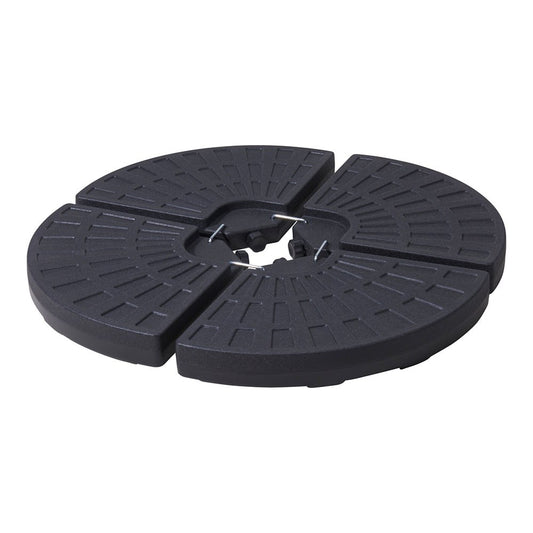 Base negra para sombrilla 4 piezas, 48 x 48 x 7,5 cm