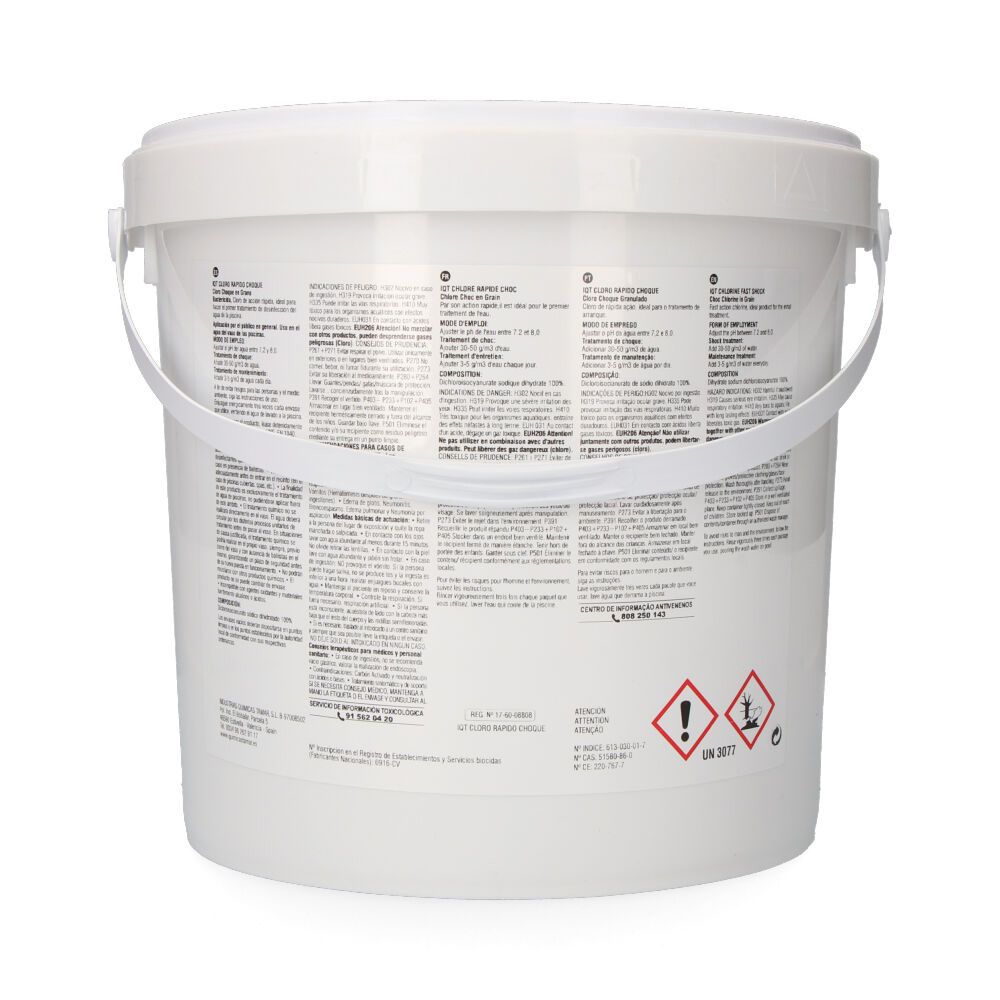 Cloro de choque granulado, bote 5 kg