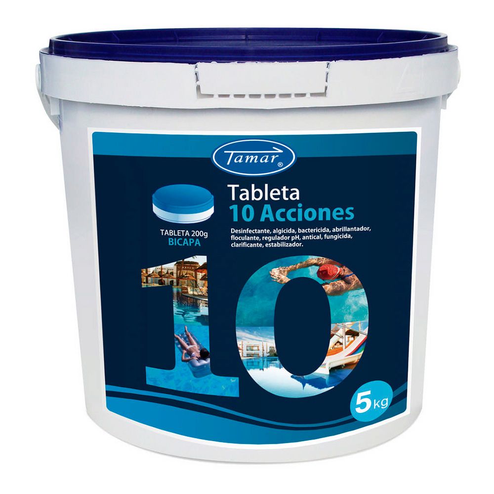 Cloro bicapa 10 acciones en tabletas, bote 5 kg