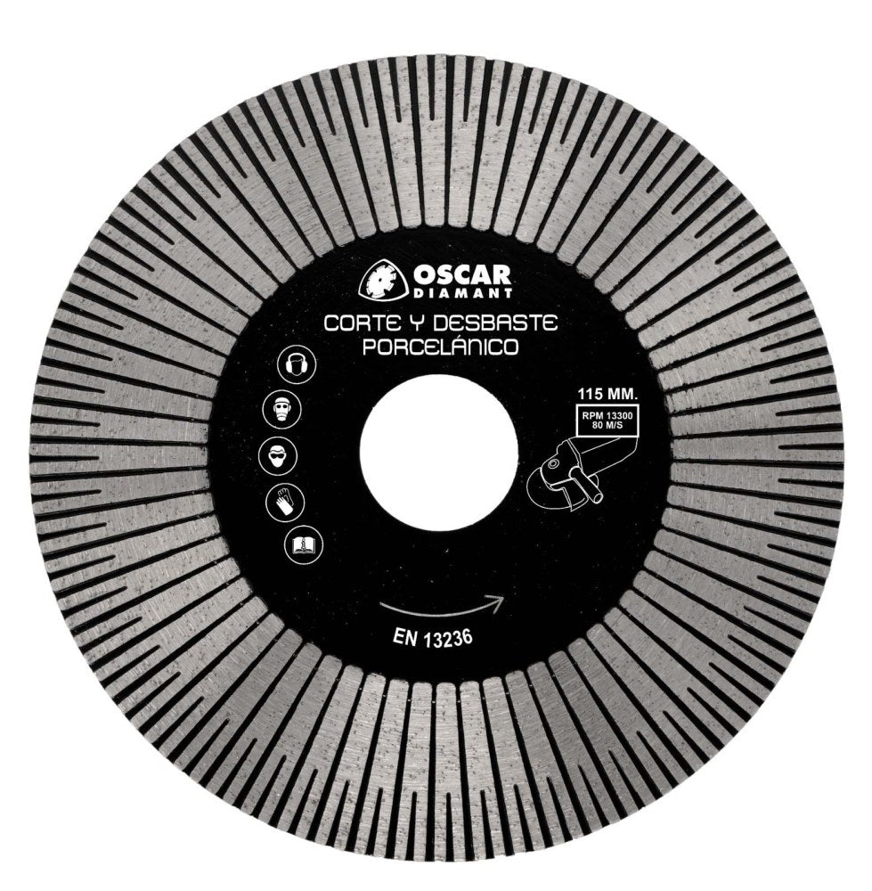 Disco corte y desbaste porcelanico pro ø115 x 20 x 22,2 mm