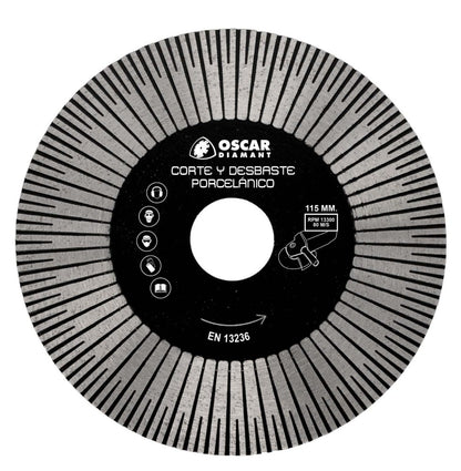 Disco corte y desbaste porcelanico pro ø115 x 20 x 22,2 mm