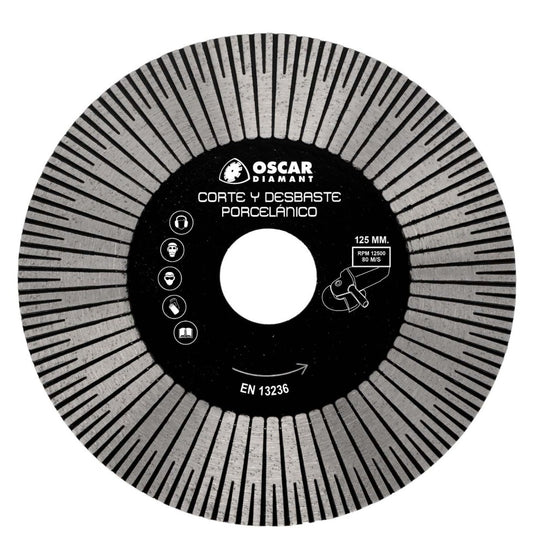 Disco corte y desbaste porcelanico pro ø125 x 20 x 22,2 mm
