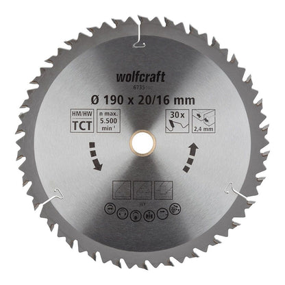 Disco de sierra circular ct, ø190 mm x 20 dientes