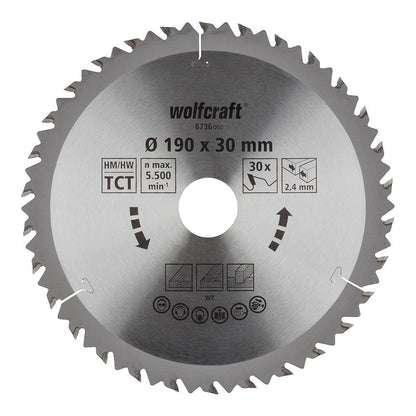Disco de sierra circular ct, ø190 mm x 30 dientes