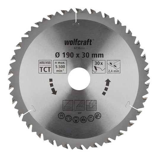 Disco de sierra circular ct, ø190 mm x 30 dientes