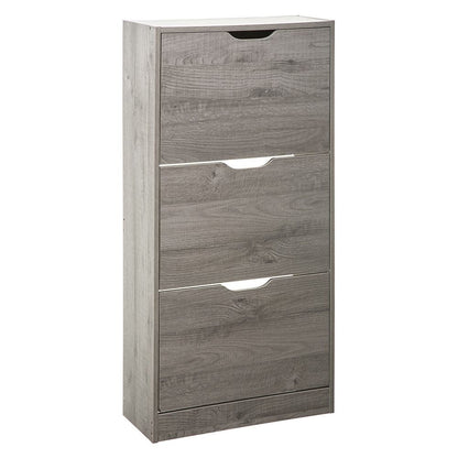 Zapatero de madera 115 x 60 x 24 cm color gris