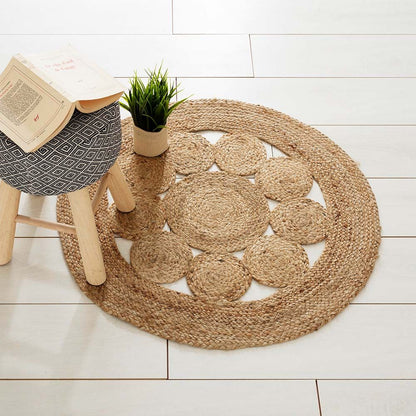 Alfombra de yute calada ø80 cm