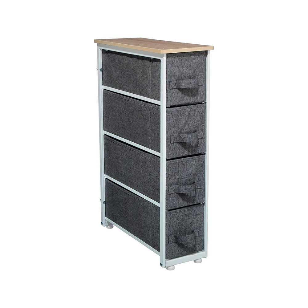 Cajonera estrecha gris oscuro 73,5 x 48 x 20 cm