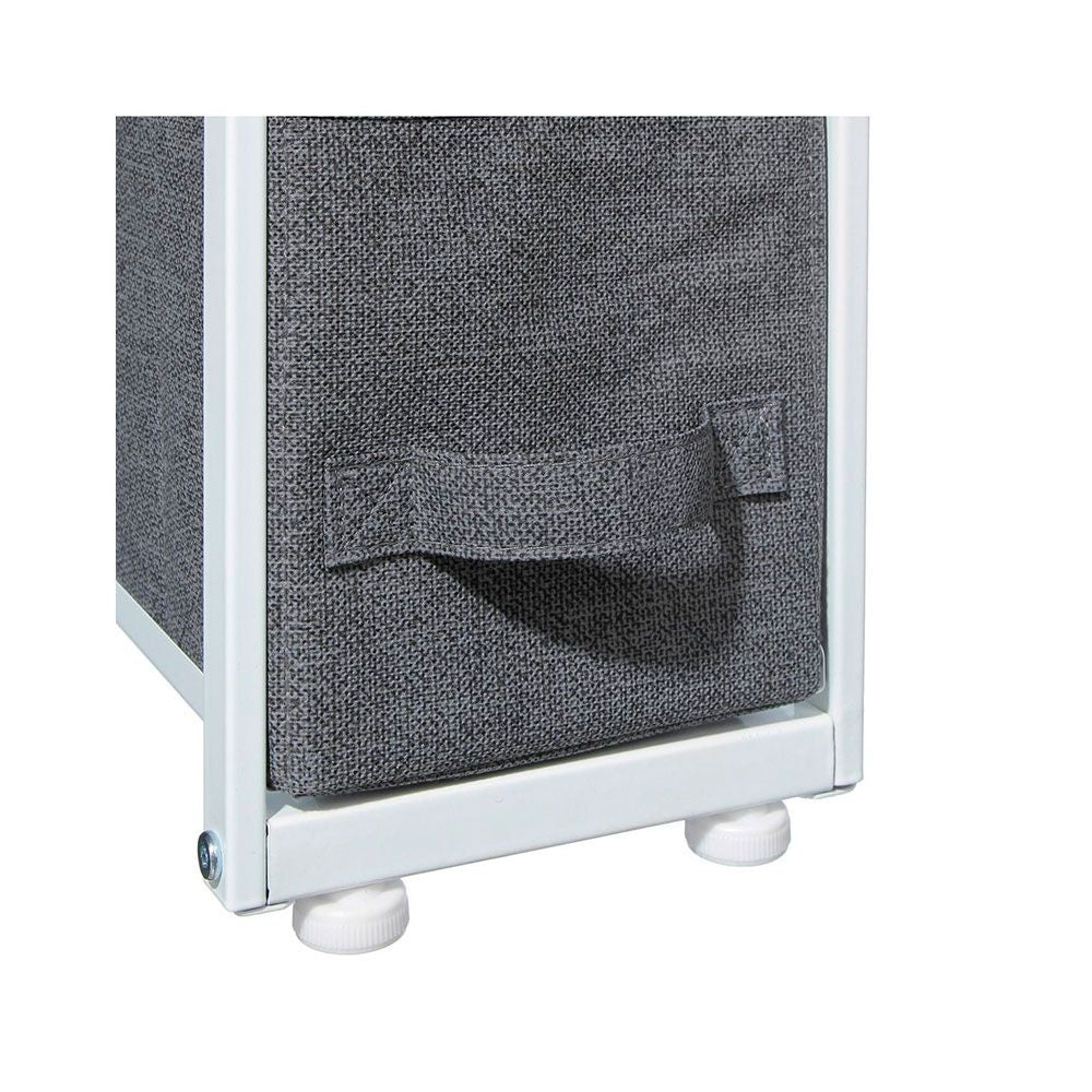 Cajonera estrecha gris oscuro 73,5 x 48 x 20 cm