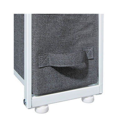 Cajonera estrecha gris oscuro 73,5 x 48 x 20 cm