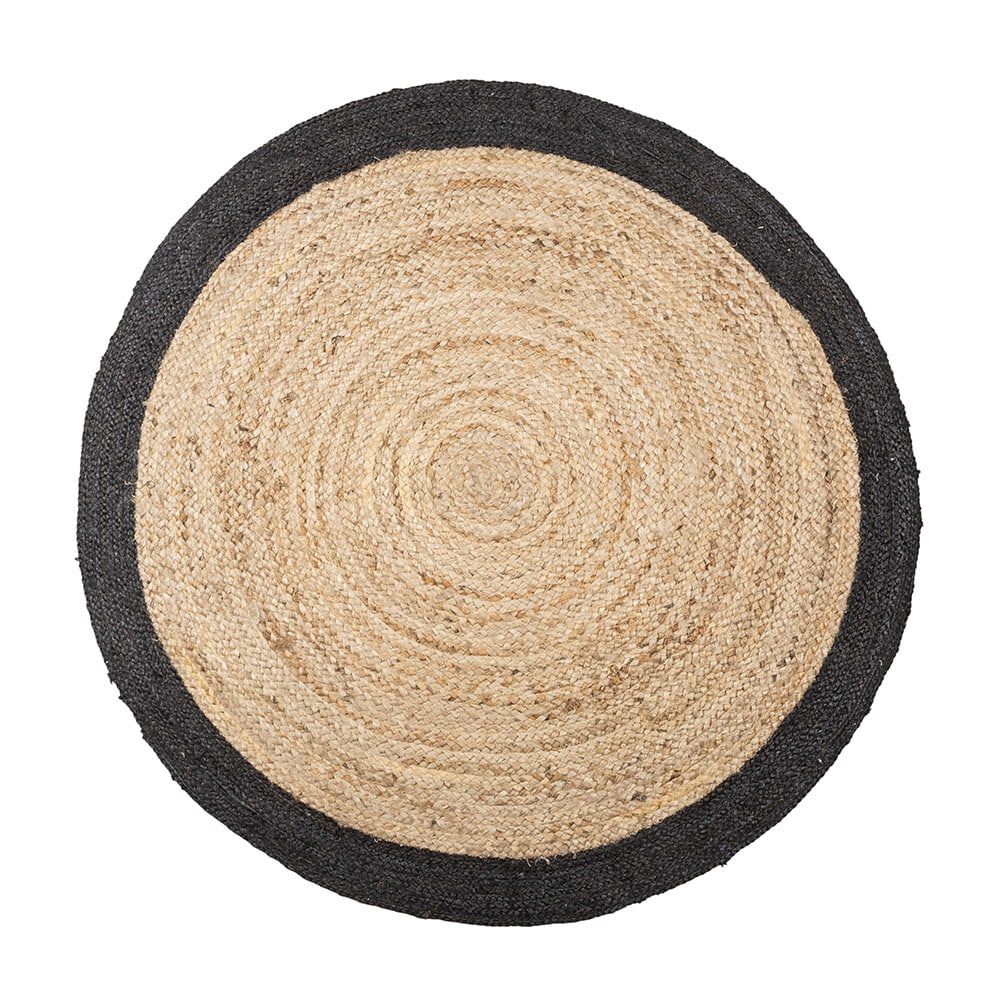 Alfombra arpillera negra ø120 cm